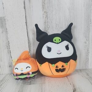 Sanrio Halloween Squishmallow Kuromi And My Melody Plush Stuffed Animal Set